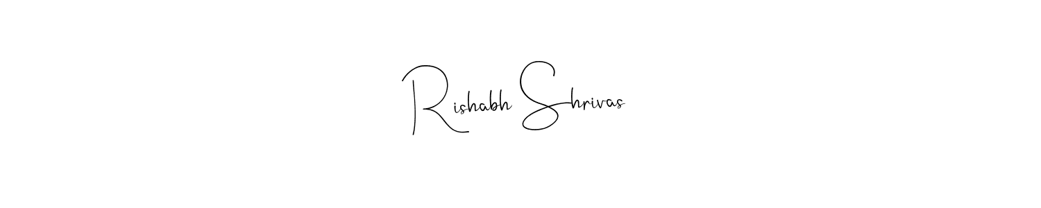 How to make Rishabh Shrivas name signature. Use Andilay-7BmLP style for creating short signs online. This is the latest handwritten sign. Rishabh Shrivas signature style 4 images and pictures png