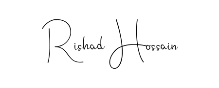 A classic penmanship look for Rishad Hossain. The Andilay-7BmLP font brings timeless elegance and confidence to every signed document. Rishad Hossain signature style 4 images and pictures png