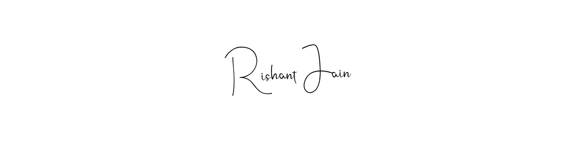 if you are searching for the best signature style for your name Rishant Jain. so please give up your signature search. here we have designed multiple signature styles  using Andilay-7BmLP. Rishant Jain signature style 4 images and pictures png