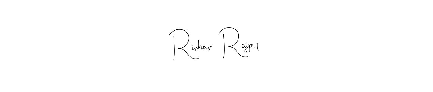 Also You can easily find your signature by using the search form. We will create Rishav  Rajput name handwritten signature images for you free of cost using Andilay-7BmLP sign style. Rishav  Rajput signature style 4 images and pictures png