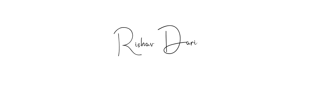 You should practise on your own different ways (Andilay-7BmLP) to write your name (Rishav Dari) in signature. don't let someone else do it for you. Rishav Dari signature style 4 images and pictures png