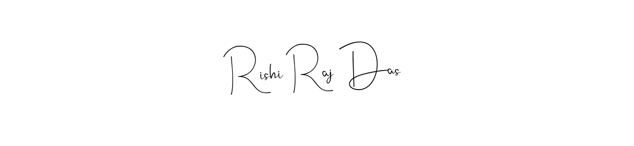 How to make Rishi Raj Das name signature. Use Andilay-7BmLP style for creating short signs online. This is the latest handwritten sign. Rishi Raj Das signature style 4 images and pictures png