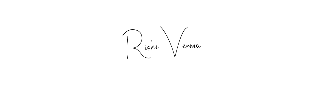 The best way (Andilay-7BmLP) to make a short signature is to pick only two or three words in your name. The name Rishi Verma include a total of six letters. For converting this name. Rishi Verma signature style 4 images and pictures png