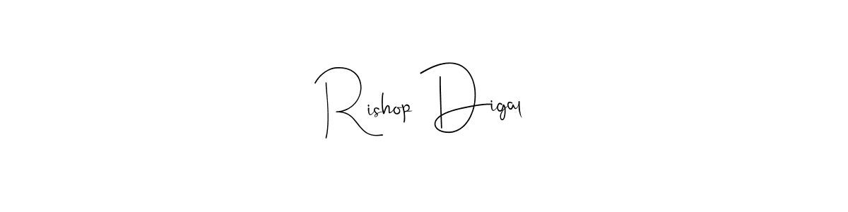 Make a beautiful signature design for name Rishop Digal. With this signature (Andilay-7BmLP) style, you can create a handwritten signature for free. Rishop Digal signature style 4 images and pictures png