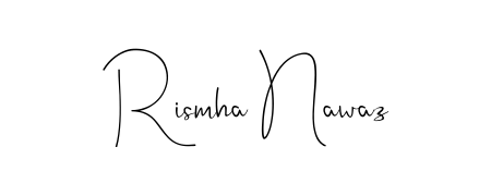 Enhance your business communications with Rismha Nawaz signature in Andilay-7BmLP lettering. Clean, modern, and universally compatible. Rismha Nawaz signature style 4 images and pictures png