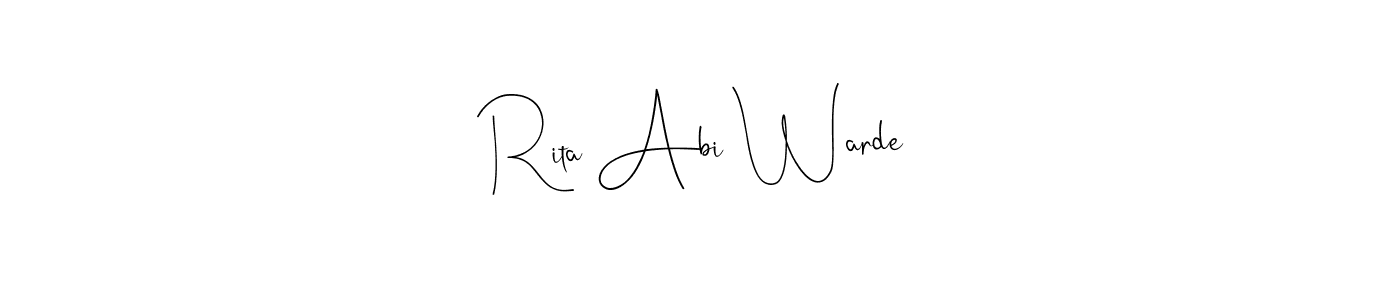 Once you've used our free online signature maker to create your best signature Andilay-7BmLP style, it's time to enjoy all of the benefits that Rita Abi Warde name signing documents. Rita Abi Warde signature style 4 images and pictures png