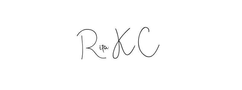 See photos of Rita K C official signature by Spectra . Check more albums & portfolios. Read reviews & check more about Andilay-7BmLP font. Rita K C signature style 4 images and pictures png