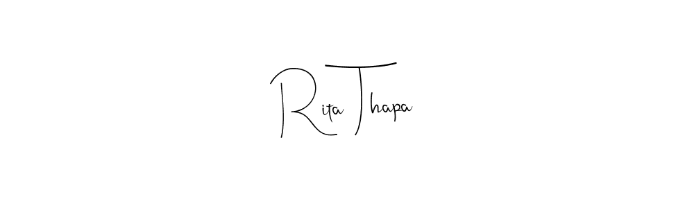 Make a beautiful signature design for name Rita Thapa. Use this online signature maker to create a handwritten signature for free. Rita Thapa signature style 4 images and pictures png