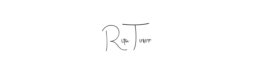 Also You can easily find your signature by using the search form. We will create Rita Tufur name handwritten signature images for you free of cost using Andilay-7BmLP sign style. Rita Tufur signature style 4 images and pictures png