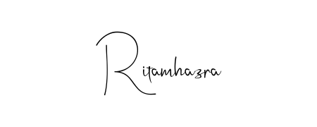 Transform the name Ritamhazra into a signature masterpiece using Andilay-7BmLP font. Ideal for photographers, artists, and creators looking for watermarks. Ritamhazra signature style 4 images and pictures png