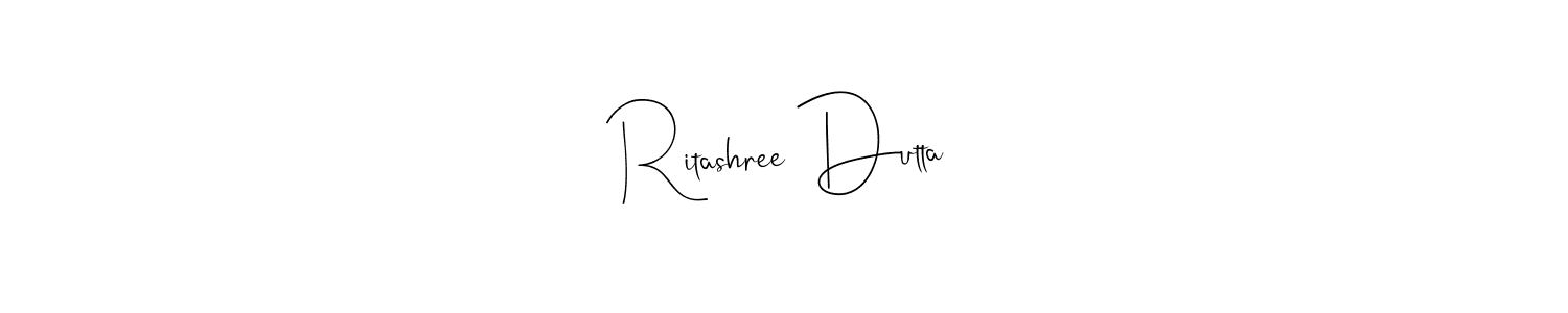 Create a beautiful signature design for name Ritashree Dutta. With this signature (Andilay-7BmLP) fonts, you can make a handwritten signature for free. Ritashree Dutta signature style 4 images and pictures png