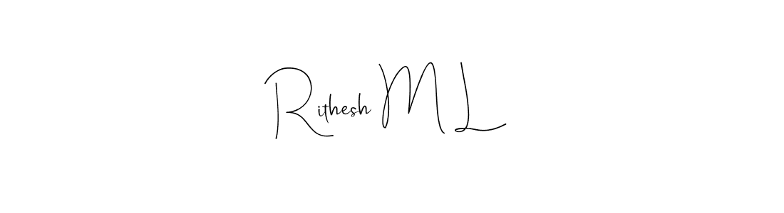 Once you've used our free online signature maker to create your best signature Andilay-7BmLP style, it's time to enjoy all of the benefits that Rithesh M L name signing documents. Rithesh M L signature style 4 images and pictures png