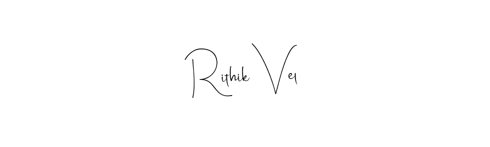 if you are searching for the best signature style for your name Rithik Vel. so please give up your signature search. here we have designed multiple signature styles  using Andilay-7BmLP. Rithik Vel signature style 4 images and pictures png