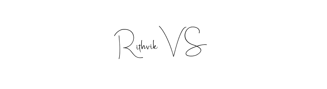 Create a beautiful signature design for name Rithvik V S. With this signature (Andilay-7BmLP) fonts, you can make a handwritten signature for free. Rithvik V S signature style 4 images and pictures png