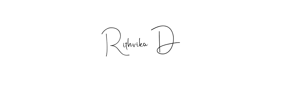 Design your own signature with our free online signature maker. With this signature software, you can create a handwritten (Andilay-7BmLP) signature for name Rithvika D. Rithvika D signature style 4 images and pictures png