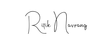 The Andilay-7BmLP typeface gives name Ritik Navrang a refined look. Suitable for certificates, diplomas, and official verification. Ritik Navrang signature style 4 images and pictures png