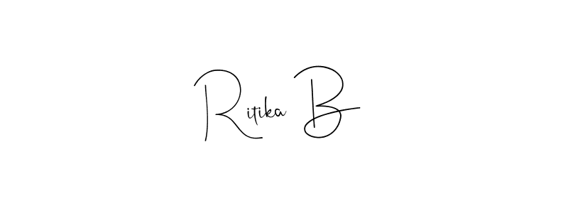 You should practise on your own different ways (Andilay-7BmLP) to write your name (Ritika B) in signature. don't let someone else do it for you. Ritika B signature style 4 images and pictures png