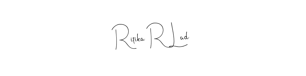 How to Draw Ritika R Lad signature style? Andilay-7BmLP is a latest design signature styles for name Ritika R Lad. Ritika R Lad signature style 4 images and pictures png