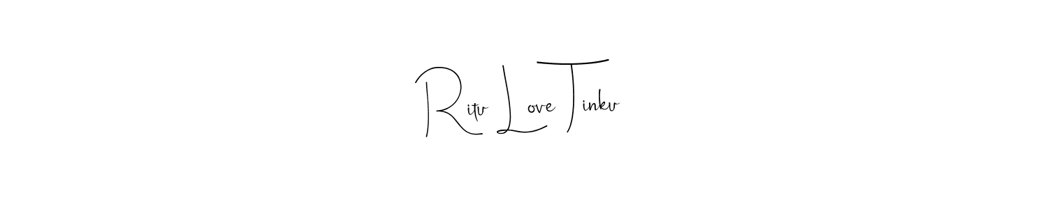 Use a signature maker to create a handwritten signature online. With this signature software, you can design (Andilay-7BmLP) your own signature for name Ritu Love Tinku. Ritu Love Tinku signature style 4 images and pictures png