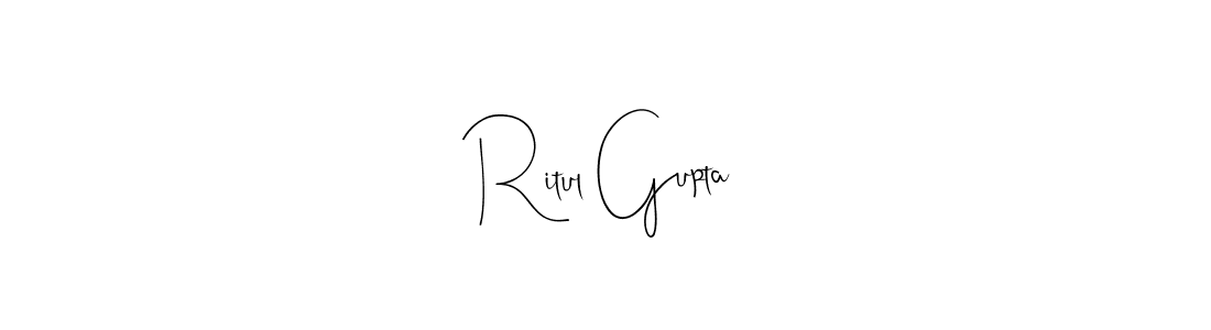 You should practise on your own different ways (Andilay-7BmLP) to write your name (Ritul Gupta) in signature. don't let someone else do it for you. Ritul Gupta signature style 4 images and pictures png