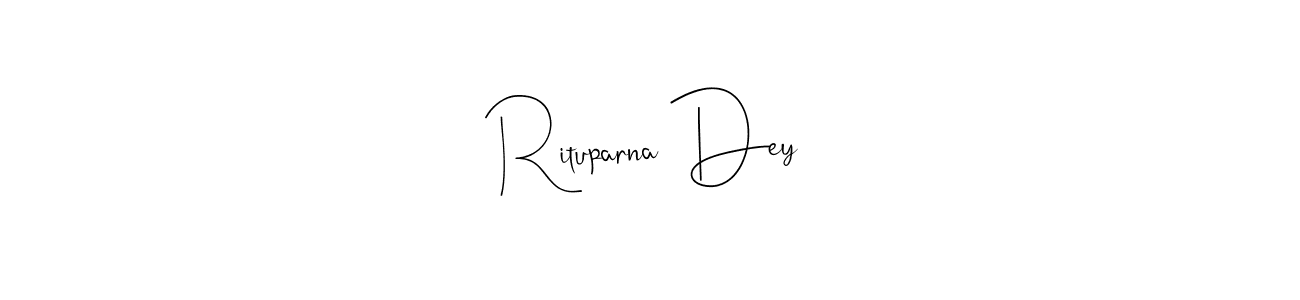 How to make Rituparna Dey name signature. Use Andilay-7BmLP style for creating short signs online. This is the latest handwritten sign. Rituparna Dey signature style 4 images and pictures png
