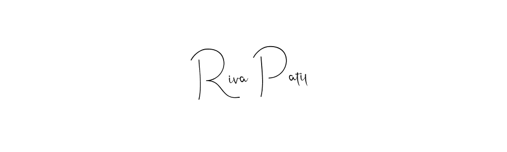 The best way (Andilay-7BmLP) to make a short signature is to pick only two or three words in your name. The name Riva Patil include a total of six letters. For converting this name. Riva Patil signature style 4 images and pictures png
