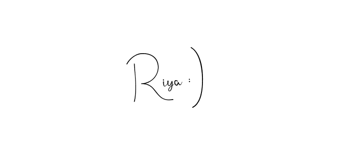 Make a beautiful signature design for name Riya :). Use this online signature maker to create a handwritten signature for free. Riya :) signature style 4 images and pictures png