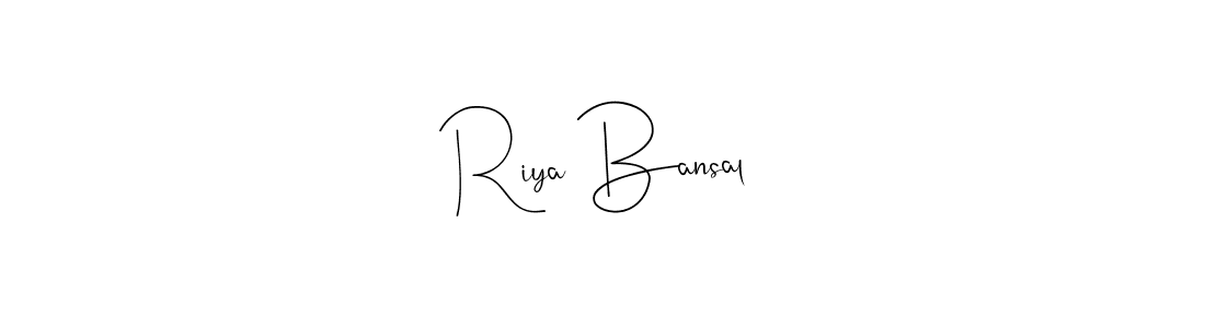 Make a beautiful signature design for name Riya Bansal. Use this online signature maker to create a handwritten signature for free. Riya Bansal signature style 4 images and pictures png