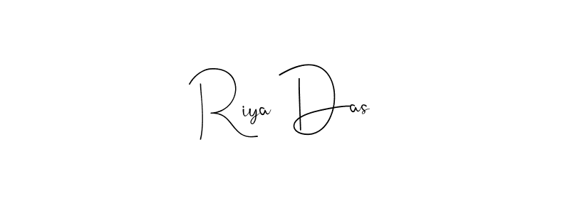 How to make Riya Das name signature. Use Andilay-7BmLP style for creating short signs online. This is the latest handwritten sign. Riya Das signature style 4 images and pictures png