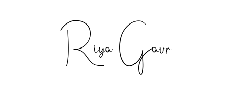 Discover how Riya Gaur looks in an executive cursive font (Andilay-7BmLP). Perfect for legal documents, invoices, and certificates. Riya Gaur signature style 4 images and pictures png
