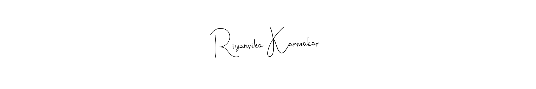 Also we have Riyansika Karmakar name is the best signature style. Create professional handwritten signature collection using Andilay-7BmLP autograph style. Riyansika Karmakar signature style 4 images and pictures png