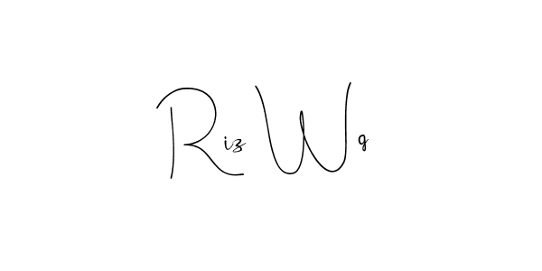 Also we have Riz Wq name is the best signature style. Create professional handwritten signature collection using Andilay-7BmLP autograph style. Riz Wq signature style 4 images and pictures png