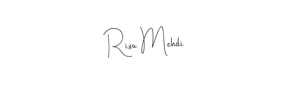 This is the best signature style for the Riza Mehdi name. Also you like these signature font (Andilay-7BmLP). Mix name signature. Riza Mehdi signature style 4 images and pictures png