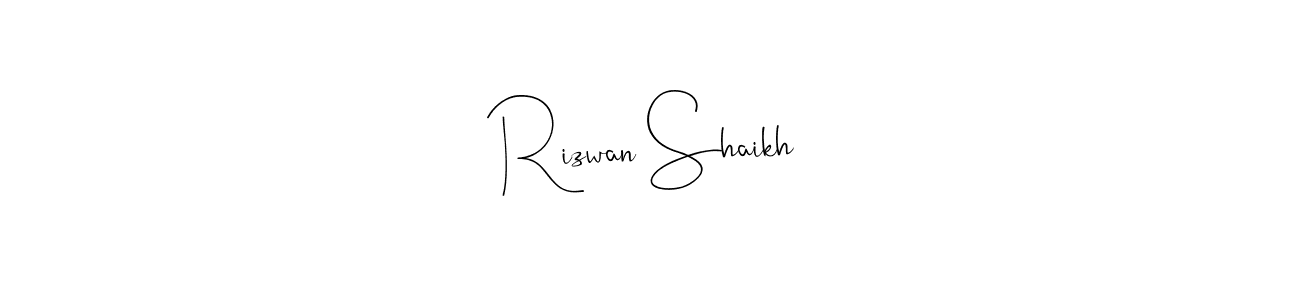 You should practise on your own different ways (Andilay-7BmLP) to write your name (Rizwan Shaikh) in signature. don't let someone else do it for you. Rizwan Shaikh signature style 4 images and pictures png