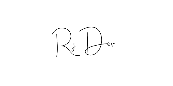 How to make Rj Dev signature? Andilay-7BmLP is a professional autograph style. Create handwritten signature for Rj Dev name. Rj Dev signature style 4 images and pictures png