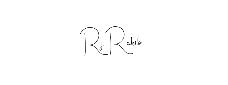 How to make Rj Rakib signature? Andilay-7BmLP is a professional autograph style. Create handwritten signature for Rj Rakib name. Rj Rakib signature style 4 images and pictures png