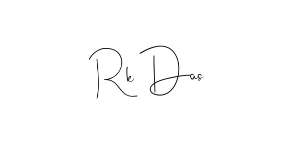 The best way (Andilay-7BmLP) to make a short signature is to pick only two or three words in your name. The name Rk Das include a total of six letters. For converting this name. Rk Das signature style 4 images and pictures png