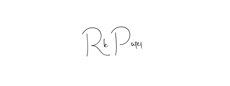The best way (Andilay-7BmLP) to make a short signature is to pick only two or three words in your name. The name Rk Patel include a total of six letters. For converting this name. Rk Patel signature style 4 images and pictures png