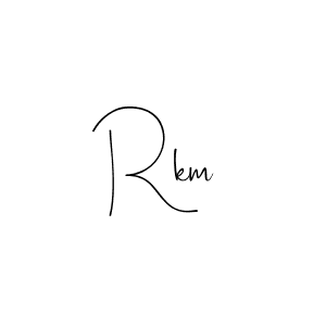 Design your own signature with our free online signature maker. With this signature software, you can create a handwritten (Andilay-7BmLP) signature for name Rkm. Rkm signature style 4 images and pictures png