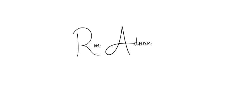 You can use this online signature creator to create a handwritten signature for the name Rm Adnan. This is the best online autograph maker. Rm Adnan signature style 4 images and pictures png