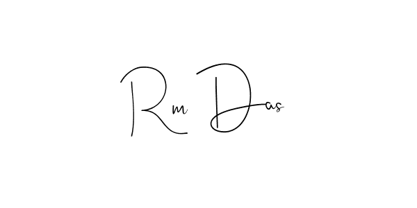 How to make Rm Das name signature. Use Andilay-7BmLP style for creating short signs online. This is the latest handwritten sign. Rm Das signature style 4 images and pictures png
