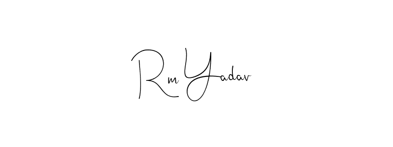 Design your own signature with our free online signature maker. With this signature software, you can create a handwritten (Andilay-7BmLP) signature for name Rm Yadav. Rm Yadav signature style 4 images and pictures png