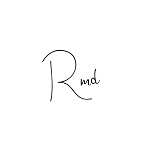 Design your own signature with our free online signature maker. With this signature software, you can create a handwritten (Andilay-7BmLP) signature for name Rmd. Rmd signature style 4 images and pictures png