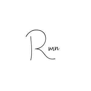 How to make Rmn name signature. Use Andilay-7BmLP style for creating short signs online. This is the latest handwritten sign. Rmn signature style 4 images and pictures png