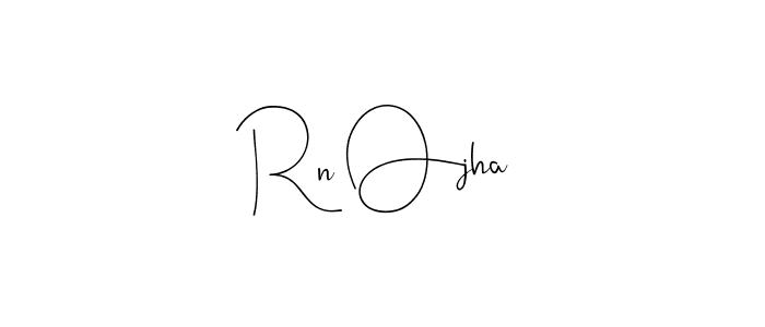 Also You can easily find your signature by using the search form. We will create Rn Ojha name handwritten signature images for you free of cost using Andilay-7BmLP sign style. Rn Ojha signature style 4 images and pictures png