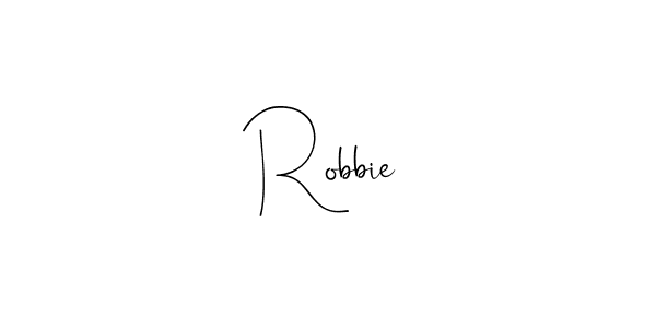 Make a beautiful signature design for name Robbie. With this signature (Andilay-7BmLP) style, you can create a handwritten signature for free. Robbie signature style 4 images and pictures png