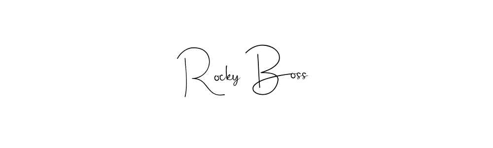 It looks lik you need a new signature style for name Rocky Boss. Design unique handwritten (Andilay-7BmLP) signature with our free signature maker in just a few clicks. Rocky Boss signature style 4 images and pictures png