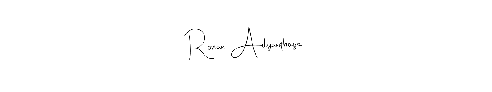 You can use this online signature creator to create a handwritten signature for the name Rohan Adyanthaya. This is the best online autograph maker. Rohan Adyanthaya signature style 4 images and pictures png