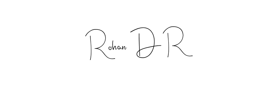 The best way (Andilay-7BmLP) to make a short signature is to pick only two or three words in your name. The name Rohan D R include a total of six letters. For converting this name. Rohan D R signature style 4 images and pictures png