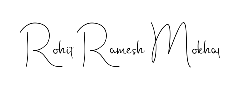 Looking for an artistic signature for Rohit Ramesh Mokhal? The Andilay-7BmLP calligraphy style gives a sophisticated flow suitable for business cards and emails. Rohit Ramesh Mokhal signature style 4 images and pictures png